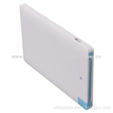 Super Slim Power Bank, 2,500mAh, Fixed Micro USB Cable, 2014 New Li-polymer Battery for Mobile